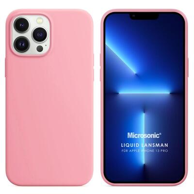 Microsonic Apple iPhone 13 Pro Kılıf Liquid Lansman Silikon Pembe