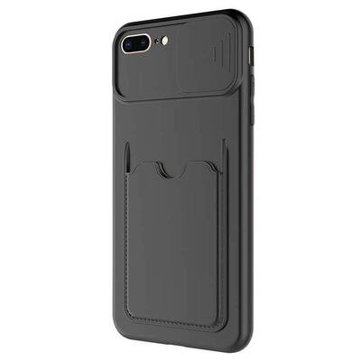 Microsonic Apple iPhone 8 Plus Kılıf Inside Card Slot Siyah