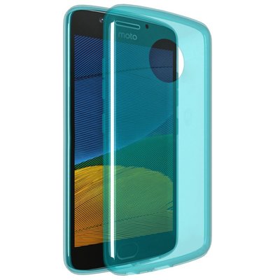 Microsonic Motorola Moto G5 Kılıf Transparent Soft Mavi