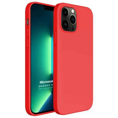 Microsonic Apple iPhone 13 Pro Max Kılıf Groovy Soft Kırmızı