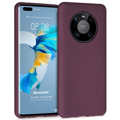 Microsonic Huawei Mate 40 Pro Kılıf Matte Silicone Mor