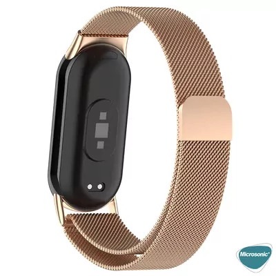 Microsonic Xiaomi Mi Band 9 Milanese Loop Kordon Rose Gold