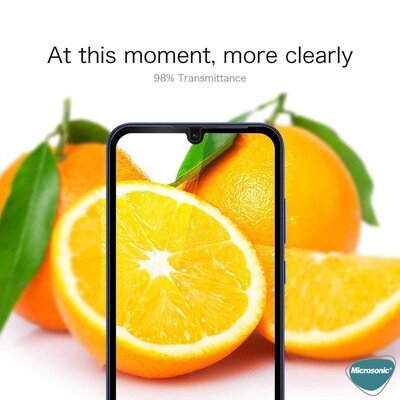 Microsonic Huawei P Smart S Kavisli Temperli Cam Ekran Koruyucu Film Siyah