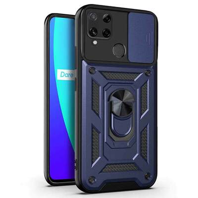 Microsonic Realme C15 Kılıf Impact Resistant Lacivert