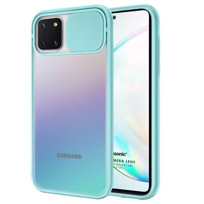 Microsonic Samsung Galaxy Note 10 Lite Kılıf Slide Camera Lens Protection Turkuaz