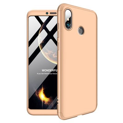 Microsonic Xiaomi Redmi S2 Kılıf Double Dip 360 Protective AYS Gold