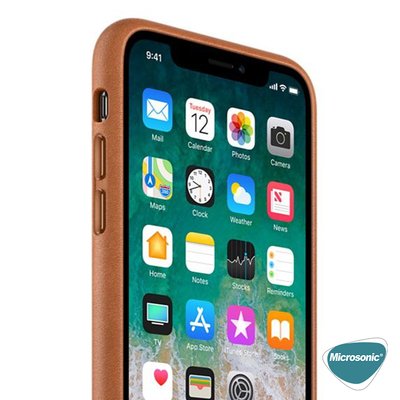 Microsonic Apple iPhone X Kılıf Luxury Leather Lacivert