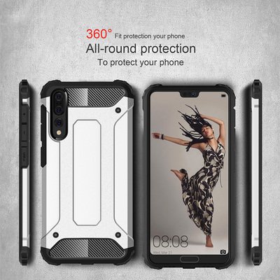 Microsonic Huawei P20 Pro Kılıf Rugged Armor Siyah