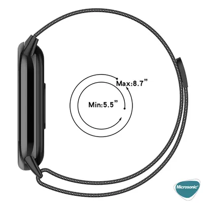 Microsonic Xiaomi Mi Band 9 Milanese Loop Kordon Pembe