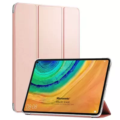 Microsonic Huawei MatePad Pro 10.8'' Kılıf Slim Translucent Back Smart Cover Rose Gold