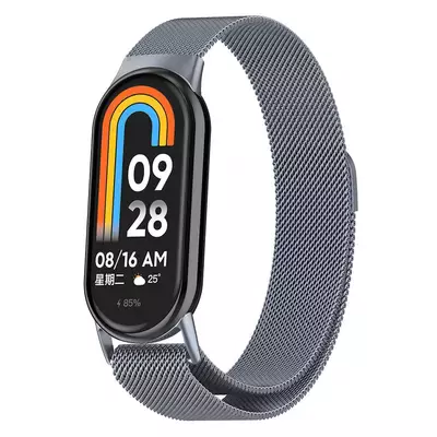 Microsonic Xiaomi Mi Band 9 Milanese Loop Kordon Koyu Gri