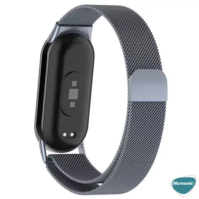 Microsonic Xiaomi Mi Band 9 Milanese Loop Kordon Koyu Gri