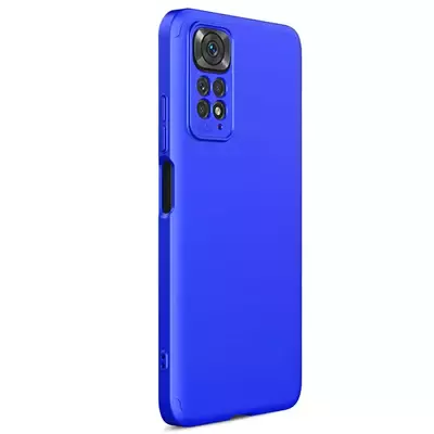 Microsonic Xiaomi Redmi Note 11 Pro 5G Kılıf Double Dip 360 Protective AYS Mavi