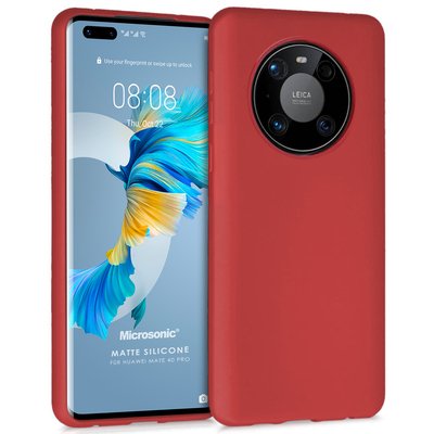 Microsonic Huawei Mate 40 Pro Kılıf Matte Silicone Kırmızı