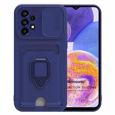 Microsonic Samsung Galaxy A23 Kılıf Multifunction Silicone Lacivert