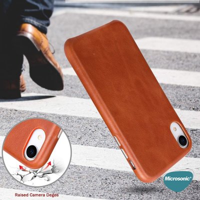 Microsonic Apple iPhone XR Kılıf Luxury Leather Beyaz