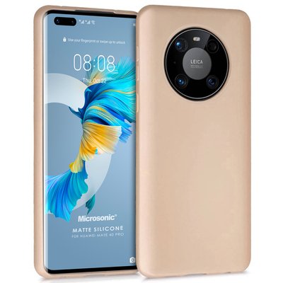 Microsonic Huawei Mate 40 Pro Kılıf Matte Silicone Gold