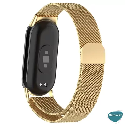 Microsonic Xiaomi Mi Band 9 Milanese Loop Kordon Gold