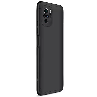 Microsonic Xiaomi Poco M5s Kılıf Double Dip 360 Protective Siyah