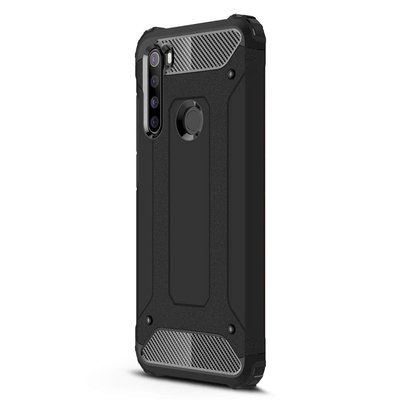 Microsonic Xiaomi Redmi Note 8 Kılıf Rugged Armor Siyah