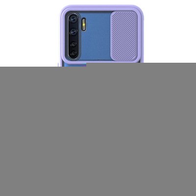 Microsonic Oppo A91 Kılıf Slide Camera Lens Protection Lila