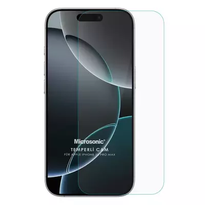 Microsonic Apple iPhone 16 Pro Tempered Glass Cam Ekran Koruyucu
