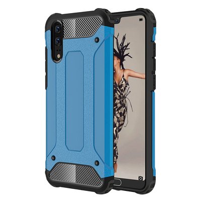 Microsonic Huawei P20 Kılıf Rugged Armor Mavi