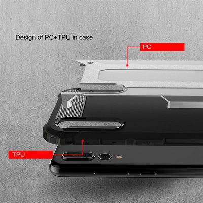 Microsonic Huawei P20 Kılıf Rugged Armor Mavi