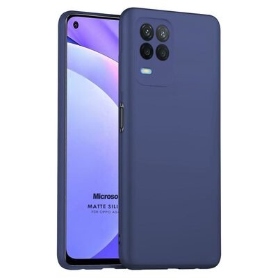 Microsonic Oppo A54 4G Kılıf Matte Silicone Lacivert