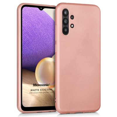 Microsonic Samsung Galaxy A32 5G Kılıf Matte Silicone Rose Gold