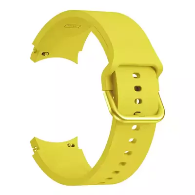 Microsonic Samsung Galaxy Watch 4 44mm Kordon Solid Silicone Band Sarı