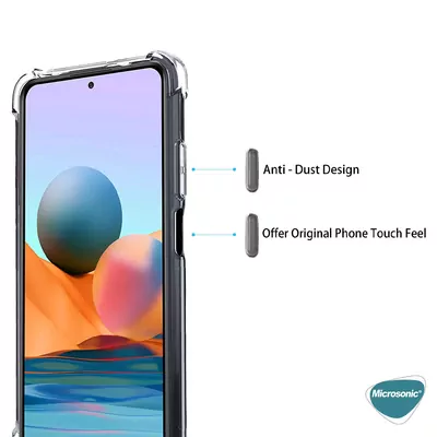 Microsonic Xiaomi Redmi Note 10S Kılıf Shock Absorbing Şeffaf