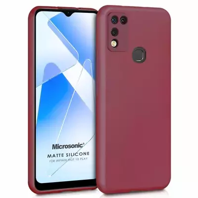 Microsonic Matte Silicone Infinix Hot 11 Play Kılıf Mor