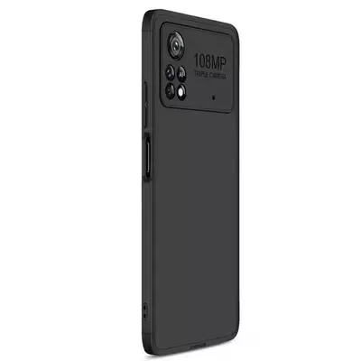 Microsonic Xiaomi Poco X4 Pro 5G Kılıf Double Dip 360 Protective AYS Siyah