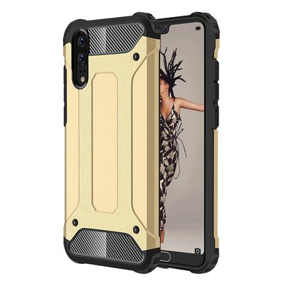 Microsonic Huawei P20 Kılıf Rugged Armor Gold