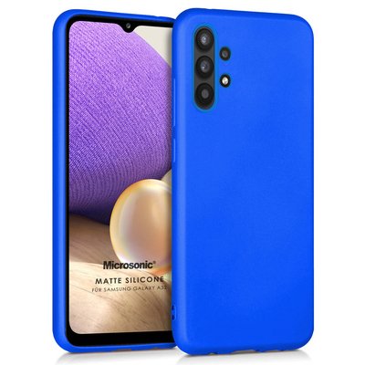 Microsonic Samsung Galaxy A32 5G Kılıf Matte Silicone Mavi
