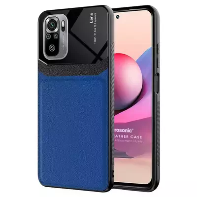 Microsonic Xiaomi Poco M5s Kılıf Uniq Leather Lacivert