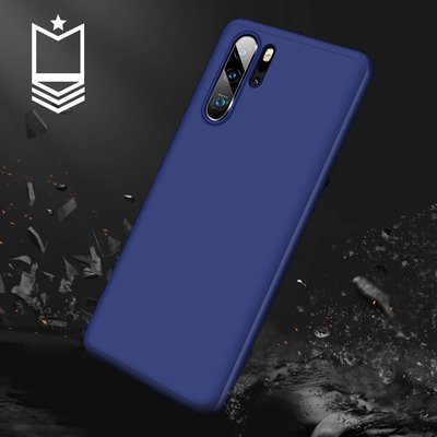 Microsonic Huawei P30 Pro Kılıf Double Dip 360 Protective AYS Lacivert