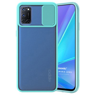 Microsonic Oppo A92 Kılıf Slide Camera Lens Protection Turkuaz