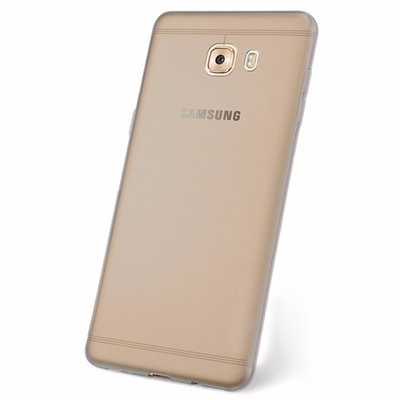 Microsonic Samsung Galaxy C7 Pro Kılıf Transparent Soft Beyaz