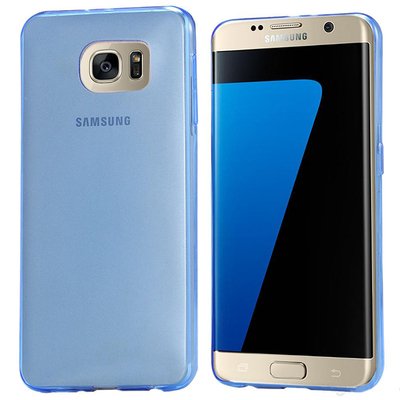 CaseUp Samsung Galaxy S7 Edge Kılıf Transparent Soft Mavi