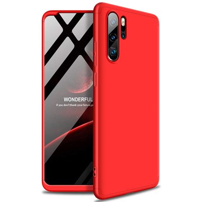 Microsonic Huawei P30 Pro Kılıf Double Dip 360 Protective AYS Kırmızı