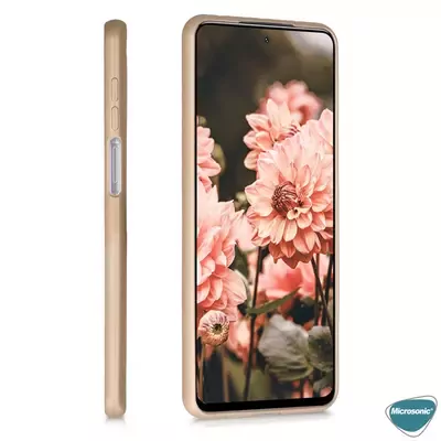 Microsonic Matte Silicone Xiaomi Redmi Note 9S Kılıf Gold