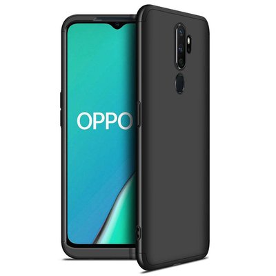 Microsonic Oppo A5 2020 Kılıf Double Dip 360 Protective AYS Siyah