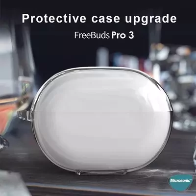 Microsonic Huawei FreeBuds Pro 3 Kılıf Transparent Clear Soft Şeffaf