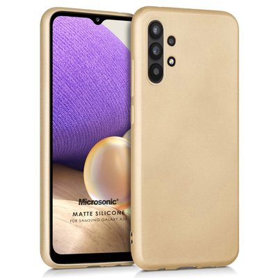 Microsonic Samsung Galaxy A32 5G Kılıf Matte Silicone Gold