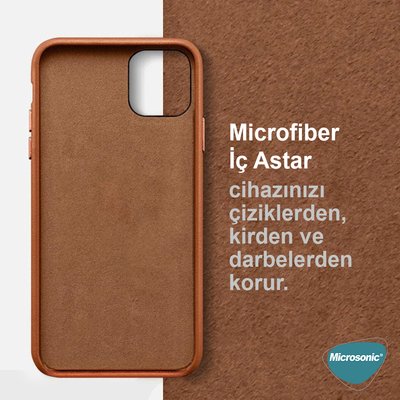 Microsonic Apple iPhone 11 Pro Max Kılıf Luxury Leather Kırmızı