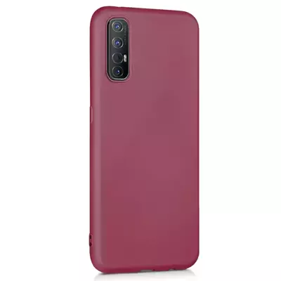 Microsonic Matte Silicone Oppo Reno 3 Pro Kılıf Mor