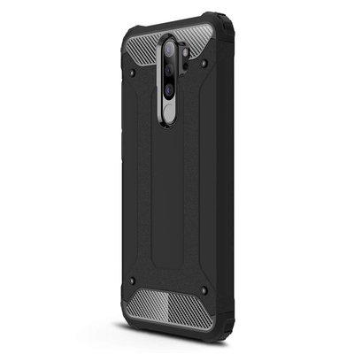 Microsonic Xiaomi Redmi Note 8 Pro Kılıf Rugged Armor Siyah