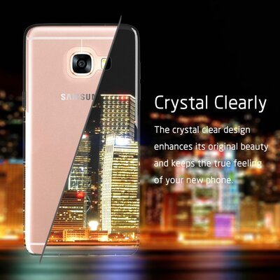 CaseUp Samsung Galaxy C5 Kılıf Transparent Soft Mavi